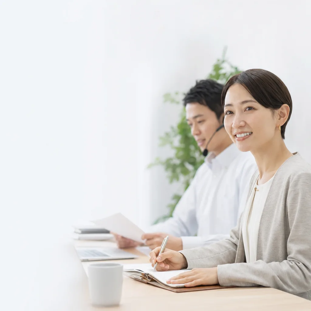 医師担当と医療機関担当の分業体制。医療経営士の資格を持つ担当が経営面まで確認。